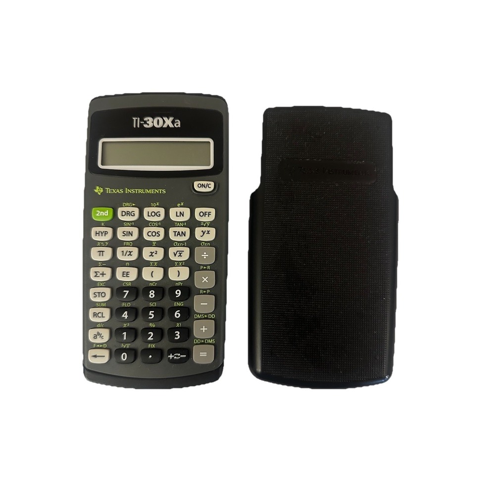 Texas Instruments TI-30Xa Scientific Calculator Solar Powered Tested Slide Case